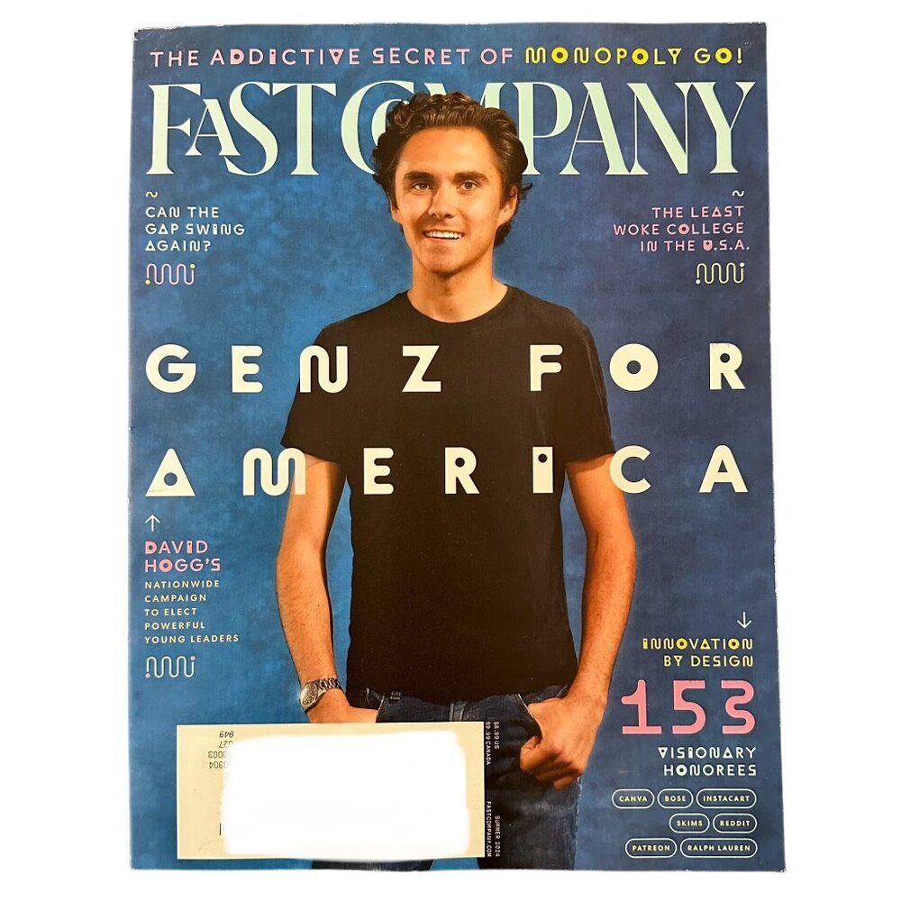 Fast Company Magazine Summer 2024 Gen Z for America Monopoly Go David Hogg
